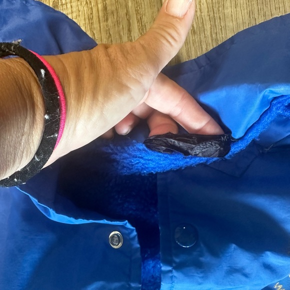 Vintage Windkess faux fur lined winter blue Wiesbaden Germany Army USAF jacket M - Picture 7 of 8